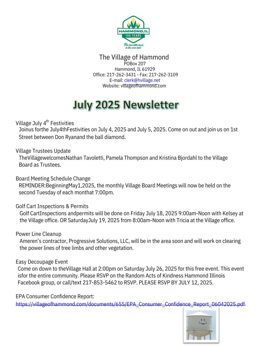 VoH July 2025 Newsletter