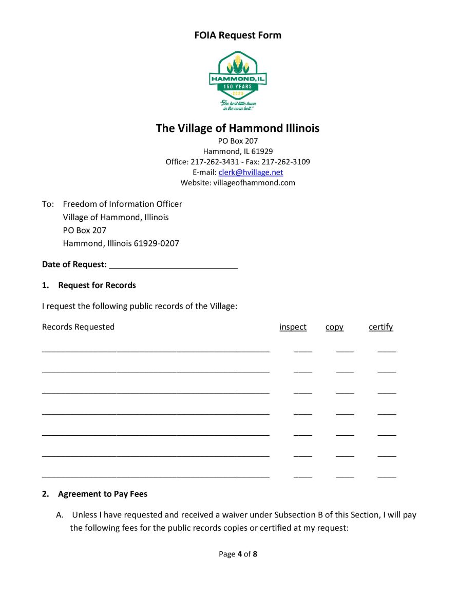 Pg 4 FOIA Request Form